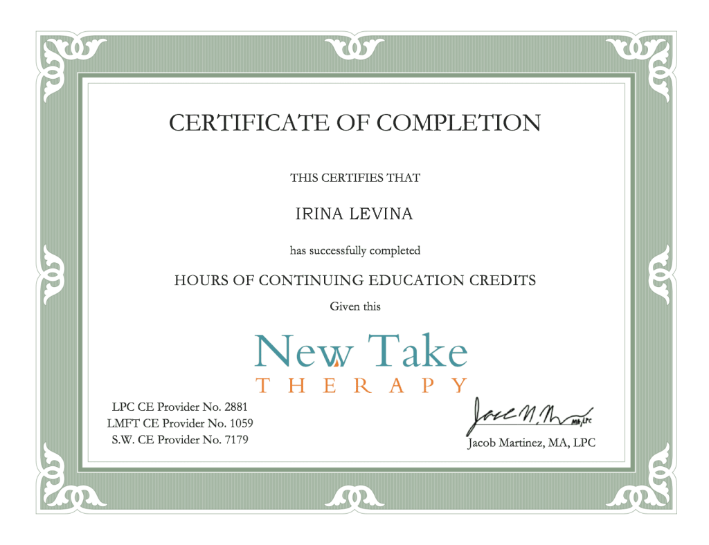 Сертификат практикующего специалиста по современному целительству